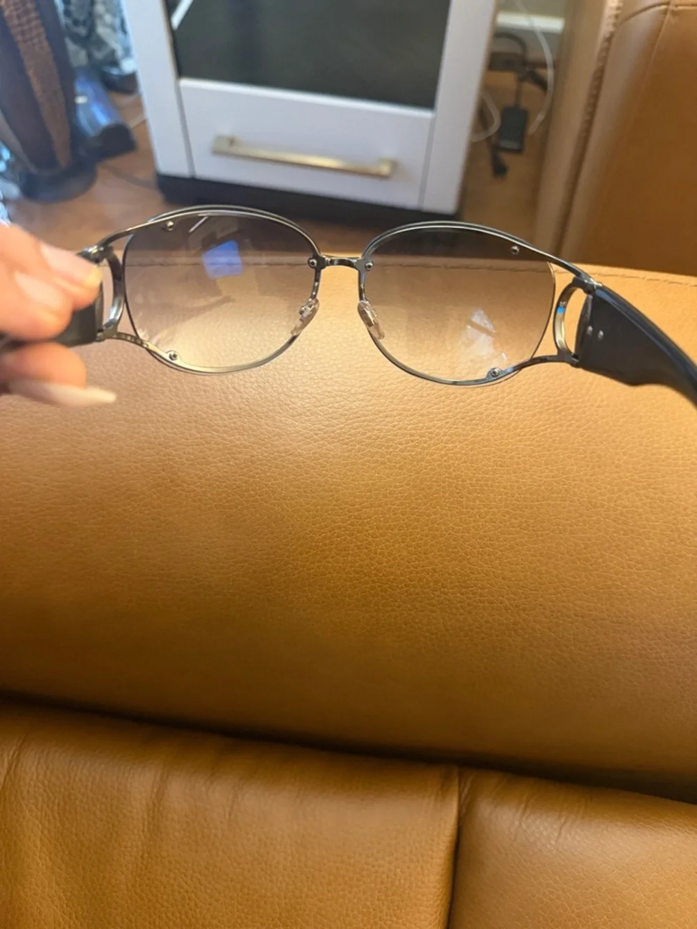 Gucci rimless shield Black Frame Gray Gradient Lens Sunglasses - Picture 8 of 16